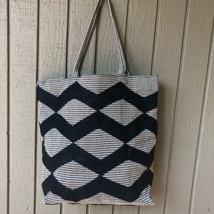 Chevron hemp beach bag